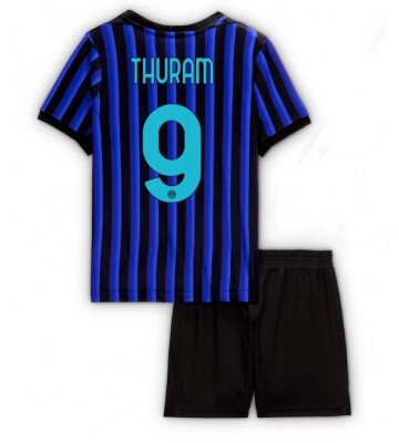 Inter Milan Marcus Thuram #9 Hjemmebanetrøje Børn 2025-26 Kortærmet (+ Korte bukser)